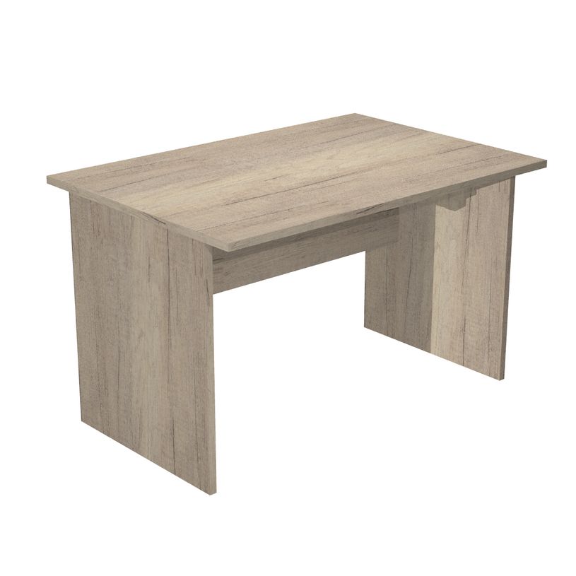 7331920009273-Bureau droit Trend - L120 - Pieds panneaux - plateau imitation chêne canadien-P_405224078_1-0