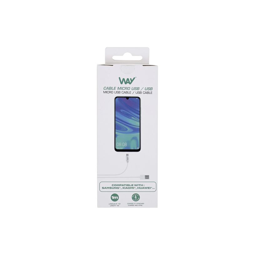 3303170097779-T'nB - Câble USB vers Micro-USB  - 1 m - blanc-P_405224281_2-2