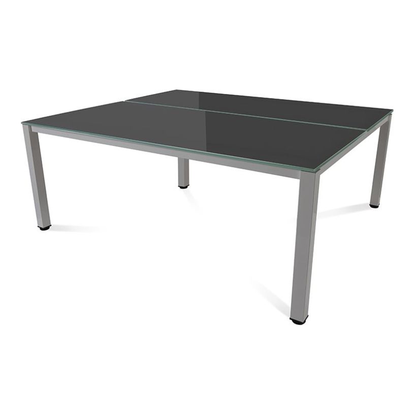 8427951222152-Rocada Executive - Table - rectangulaire - noir - gris, RAL 9006 base-P_405224677_1-0