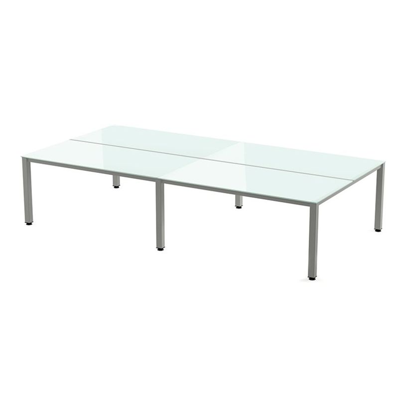 8427951220325-Rocada Executive - Table - rectangulaire - blanc - gris, RAL 9006 base-P_405224699_1-0