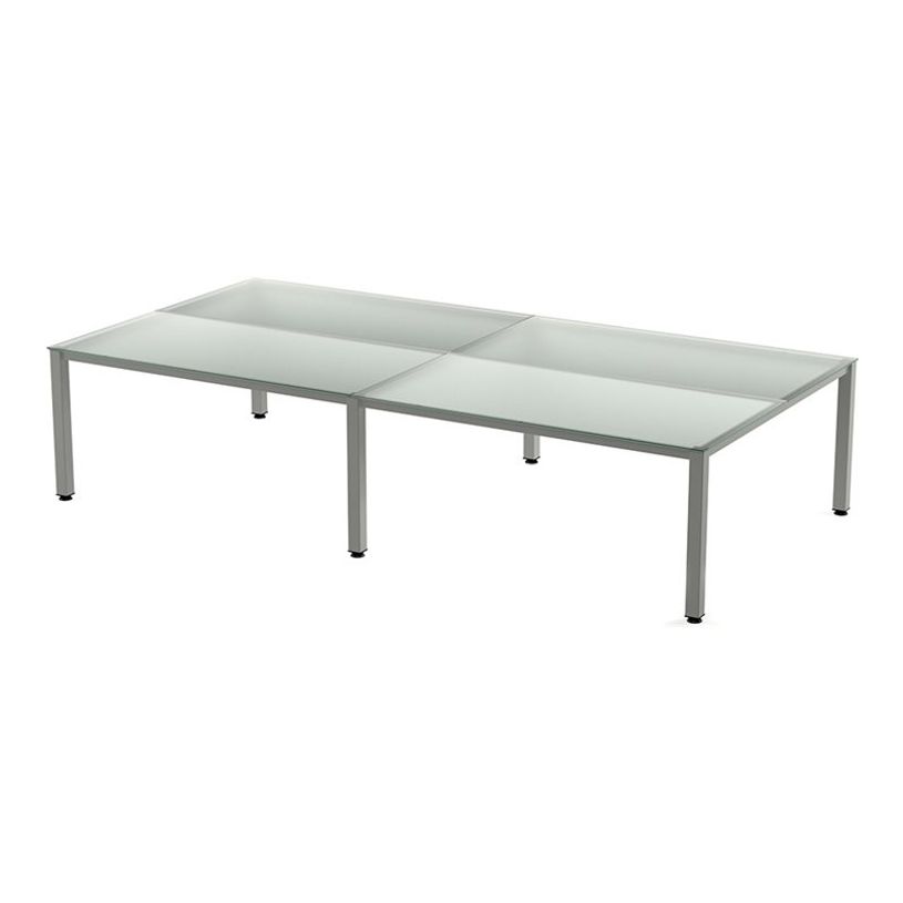 8427951993960-Rocada Executive - Table - rectangulaire - transparent - gris, RAL 9006 base-P_405224718_1-0