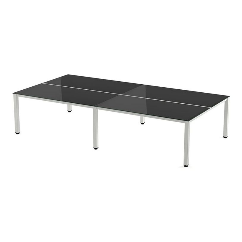 8427951224200-Rocada Executive - Table - rectangulaire - noir - blanc, RAL 9003 base-P_405224726_1-0