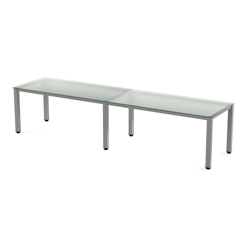 8427951930293-Rocada Executive - Table - rectangulaire - transparent - gris, RAL 9006 base-P_405224760_1-0