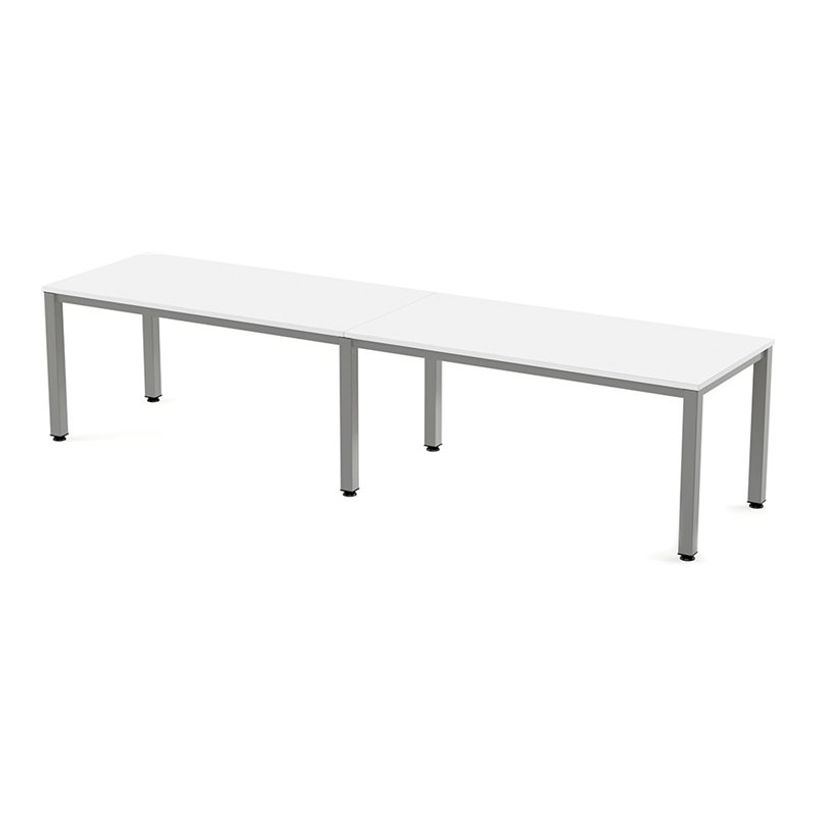 8427951992604-Rocada Executive - Table - rectangulaire - blanc - gris, RAL 9006 base-P_405224765_1-0