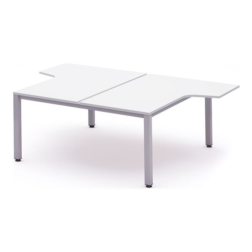8427951992406-Rocada Executive - Table - en forme de L - blanc - gris, RAL 9006 base-P_405224831_1-0