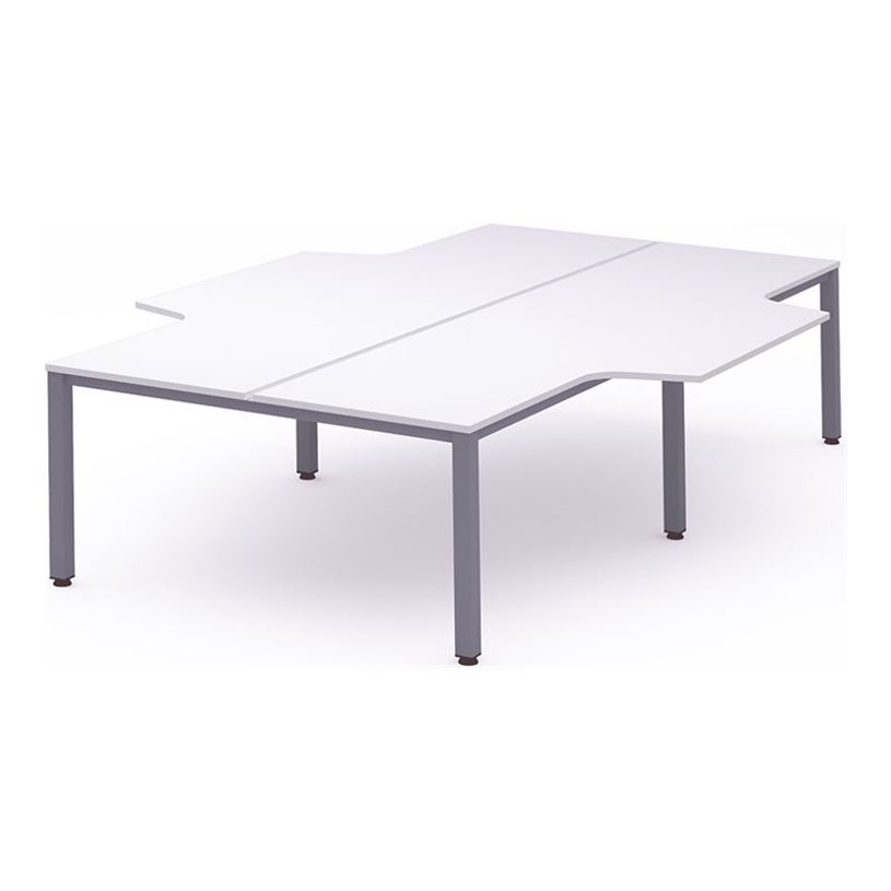 8427951992529-Rocada Executive - Table - rectangulaire - blanc - gris, RAL 9006 base-P_405224867_1-0