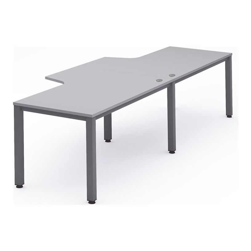 8427951018434-Rocada Executive - bureau double - L360 cm - plateau gris - pied anthracite-P_405224898_1-0