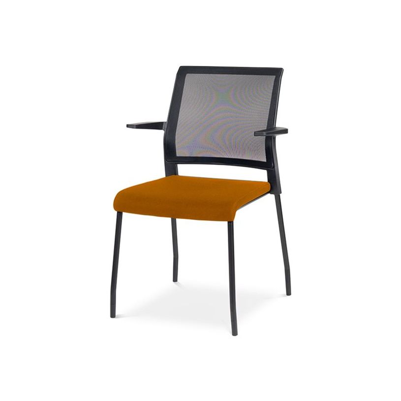 8427951072740-rocada Ergoline - Chaise - visiteur - accoudoirs - métal - orange, noir époxy-P_405224947_1-0