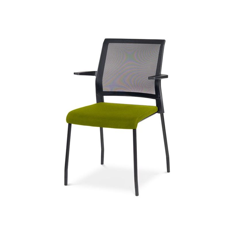 8427951072757-rocada Ergoline - Chaise - visiteur - accoudoirs - métal - vert, noir époxy-P_405224948_1-0