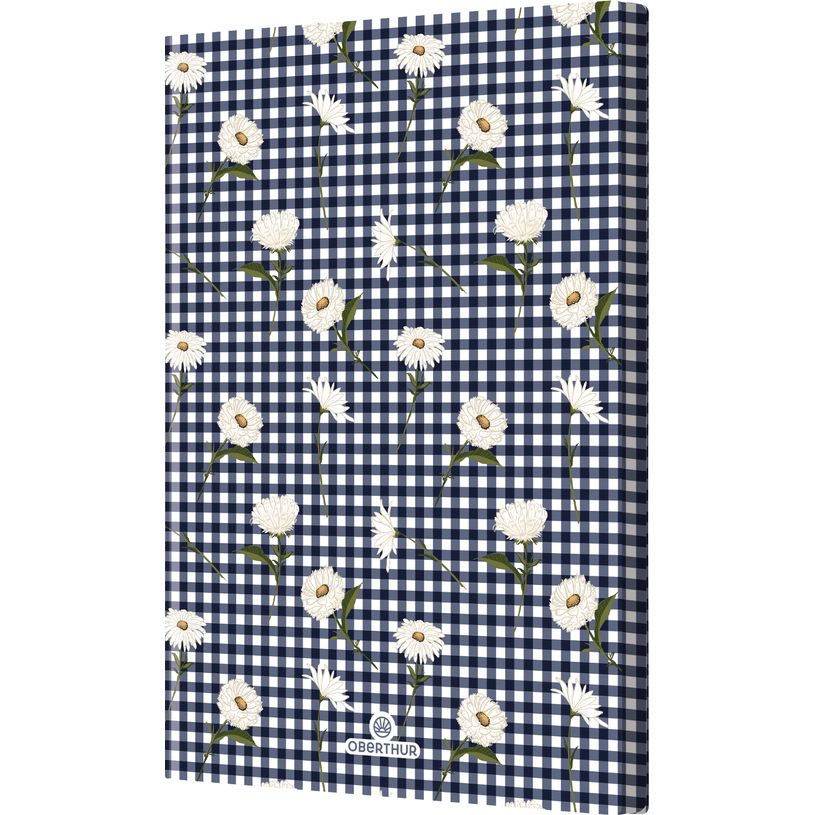 3664447174785-Malaga - carnet a5 souple ligné - 200 pages - vichy marguerites--0