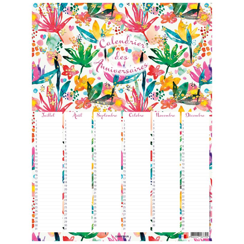3664447167794-Aquarelle - calendrier anniversaires 32 × 42--0