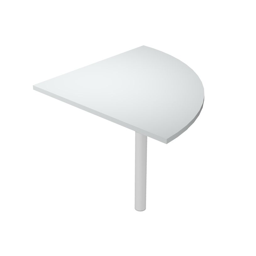 0404052254648-Angle de liaison à 90° pour Bureau Trend - pied effet chromé - plateau blanc--0