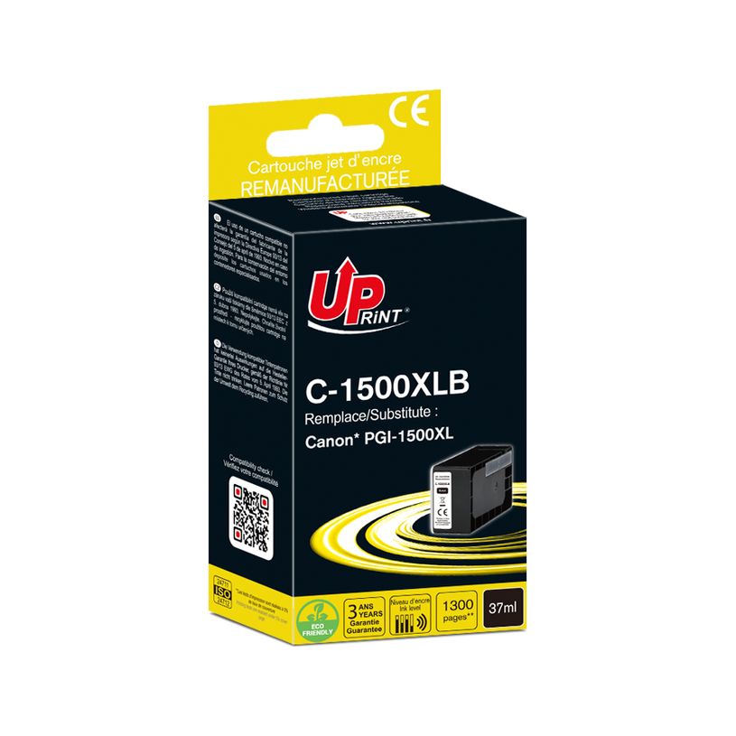 3584770912857-Cartouche remanufacturée Canon PGI-1500XL - noir - Uprint--0