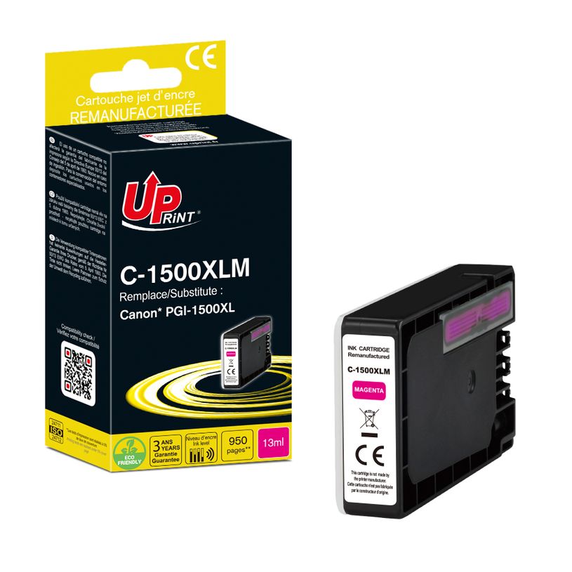 3584770912871-Cartouche remanufacturée Canon PGI-1500XL - magenta - Uprint--2