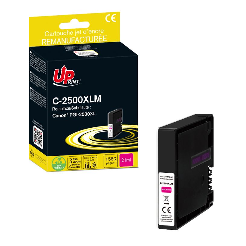 3584770912925-Cartouche remanufacturée Canon PGI-2500XL - magenta - Uprint--2