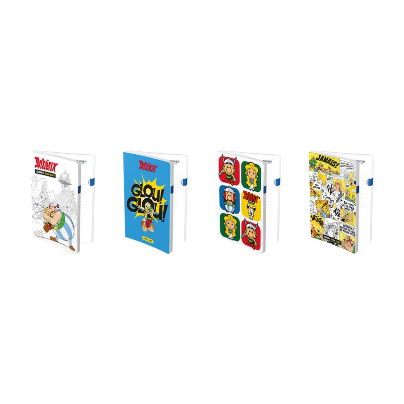 3147280296314-Agenda Scolaire ASTERIX - 12x17cm - 4 décors - Hamelin--0