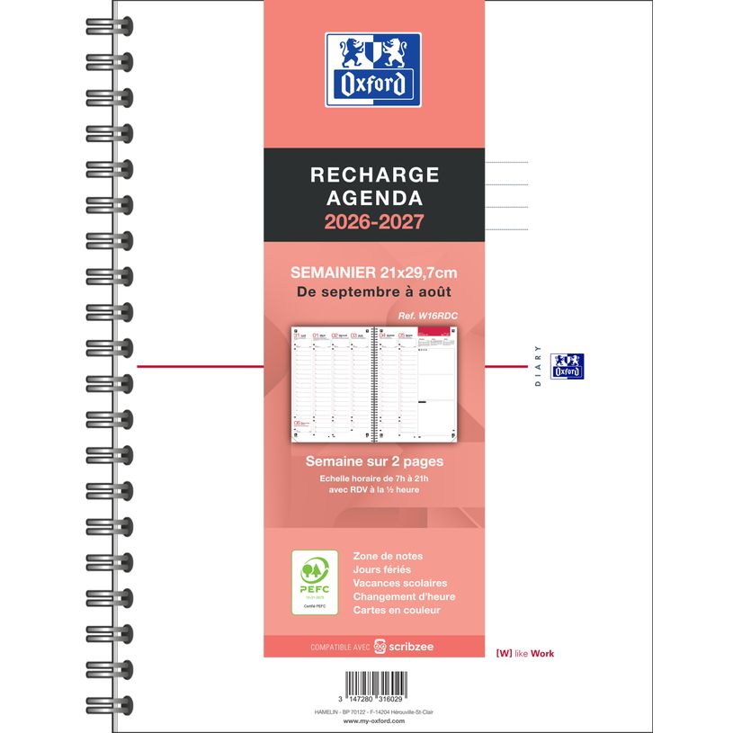 3147280316029-Recharge Agenda Oxford 21x29,7 Spiralé--0