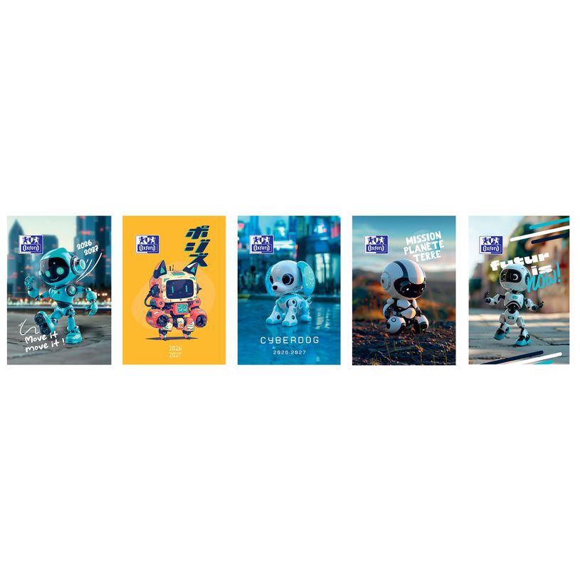 3147280315909-Agenda Oxford Robot 12x18 Assorti--0