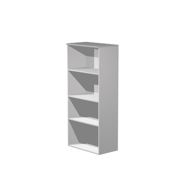 0404052254662-Bibliothèque haute Trend - L80xP35xH180 cm - 3 étagères - gris-P_405225466_1-0
