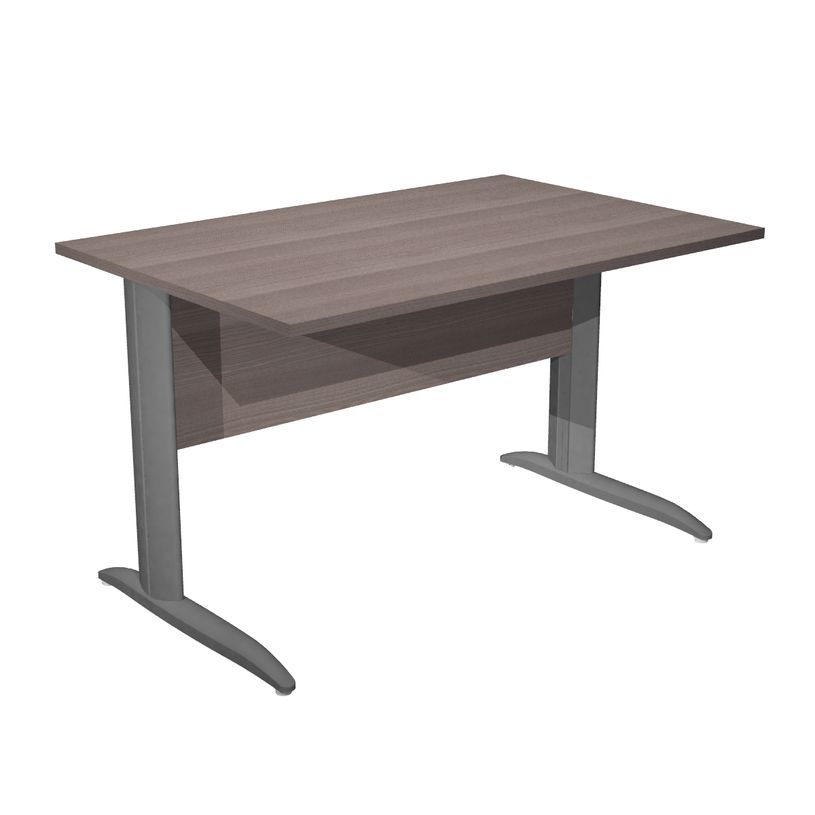 0404052255492-Bureau droit Trend - L140 - Pieds métals - plateau imitation frêne Toscan - pied anthrac-P_405225549_1-0