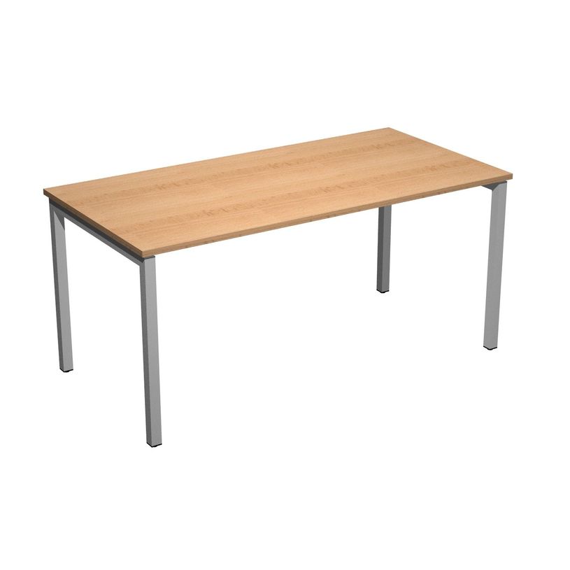 0404052255720-Bureau droit Trend - L140 - pieds arches - plateau imitation hêtre-P_405225572_1-0