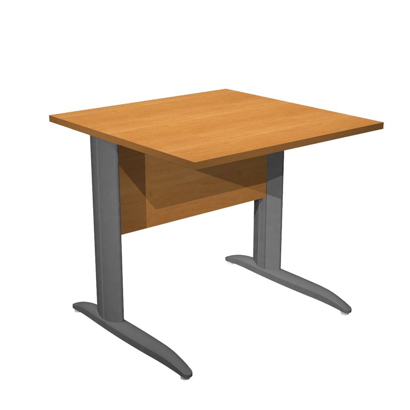 0404052256024-Bureau droit Trend - L80 - Pieds métals - plateau imitation aulne - pied anthracite-P_405225602_1-0