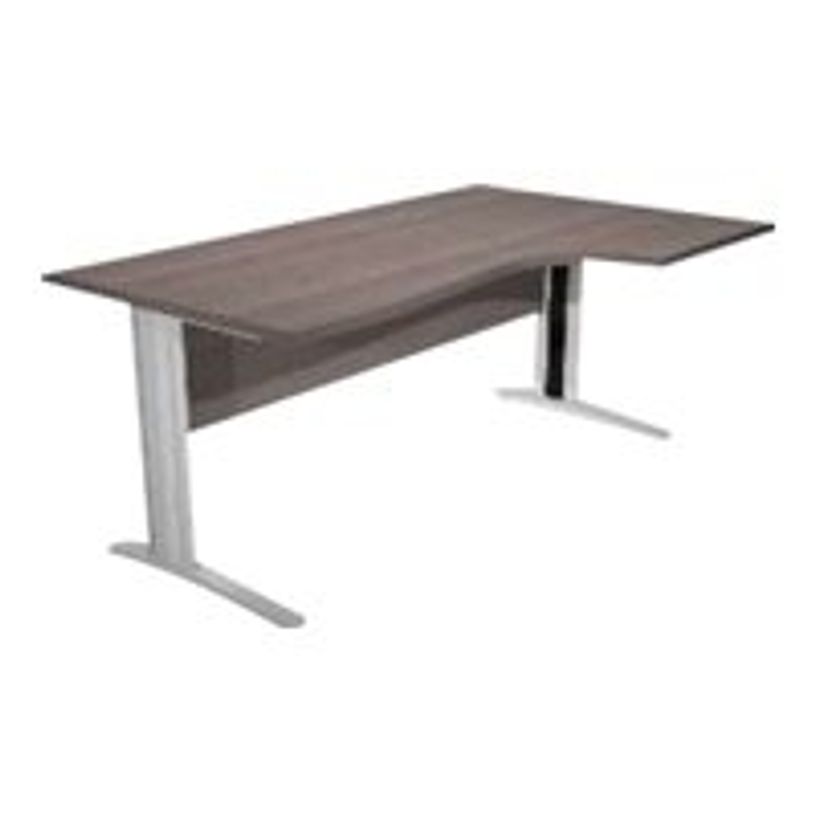 0404052256468-Bureau compact Trend - L160 cm - retour à droite - Pieds métals anthracite - plateau imitation frêne toscan - (pieds de renfort obligat-P_405225646_1-0