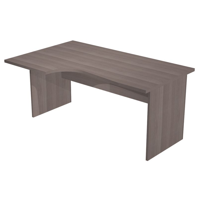 0404052257502-Bureau compact Trend - L160 cm - retour à gauche - pieds panneaux - plateau imitation fr
