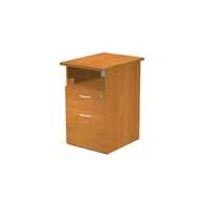 0404052257588-Caisson hauteur bureau Trend - L43xP60xH72 cm - 2 tiroirs dont 1 DS + 1 niche - imitation -P_405225758_1-0