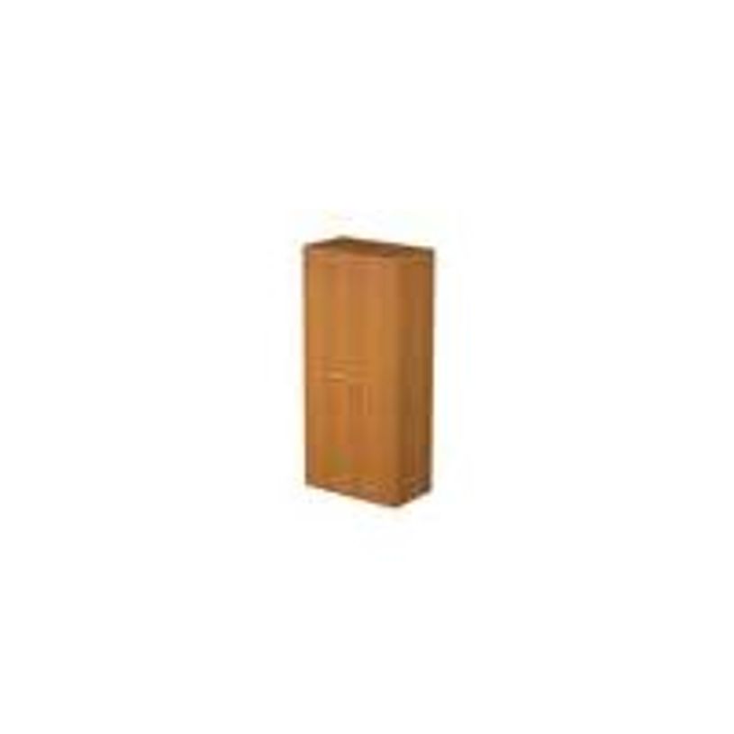 0404052257687-Bibliothèque haute Trend - L80xP35xH180 cm - 2 portes en mélaminé avec serrure - imitat-P_405225768_1-0