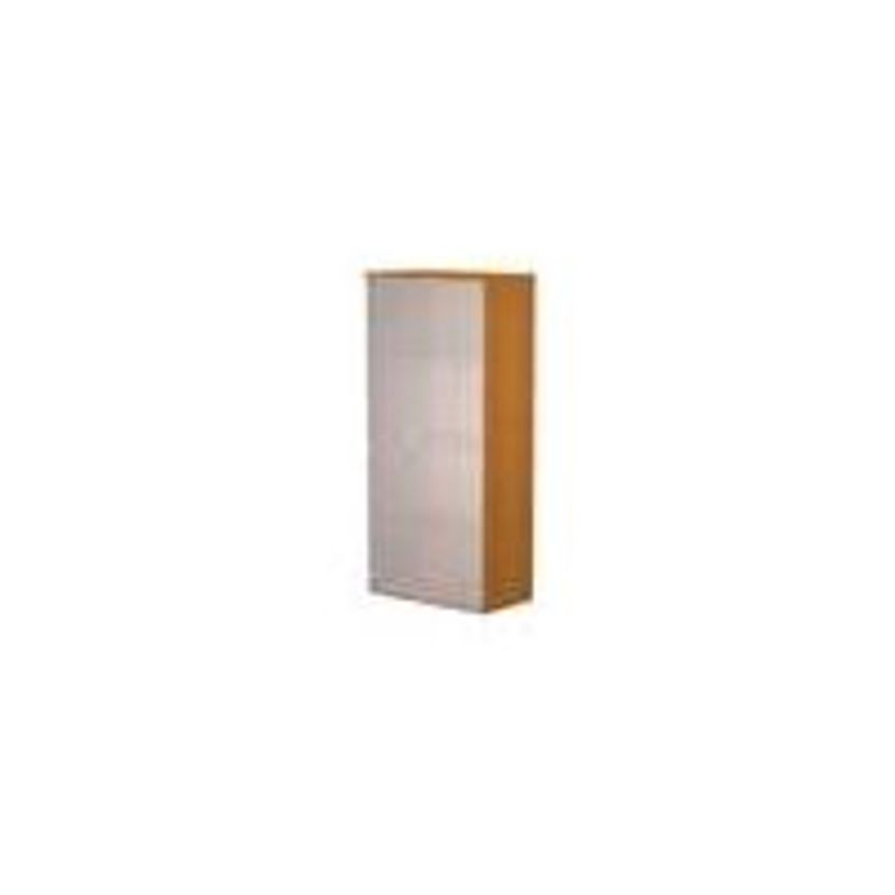 0404052257717-Bibliothèque haute Trend - L80xP35xH180 cm - 2 portes en verre dépoli - imitation frêne-P_405225771_1-0