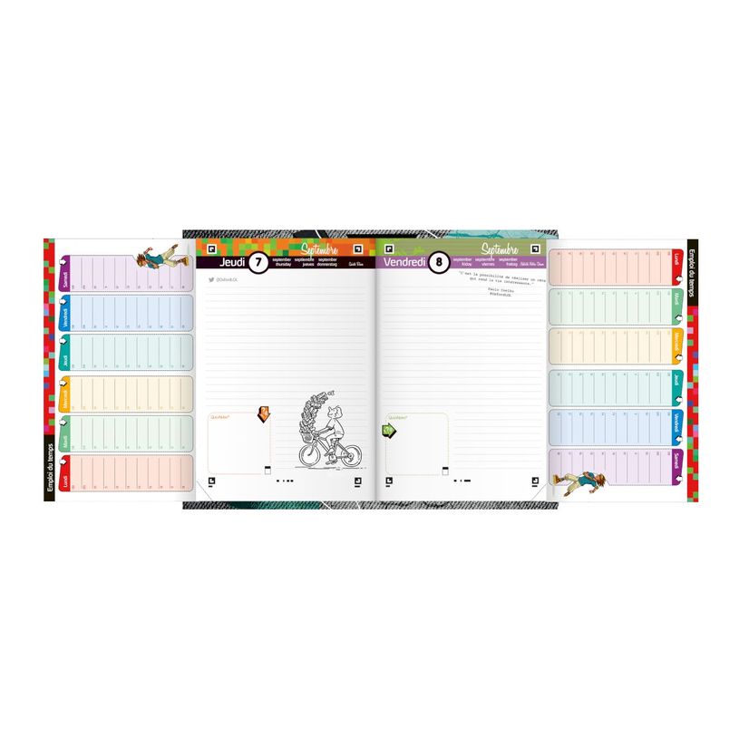 3147280315909-Agenda Oxford Robot 12 x 18 cm - 1 jour par page - différents modèles disponibles - Hame-P_405225933_8-6
