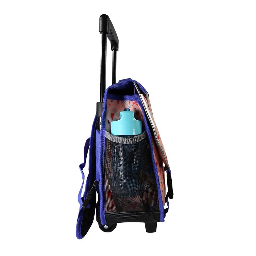 3663842008701-Cartable a roulettes 38  cm Dream- 2 compartiments- rose-  Pol Fox-P_405225976_5-4