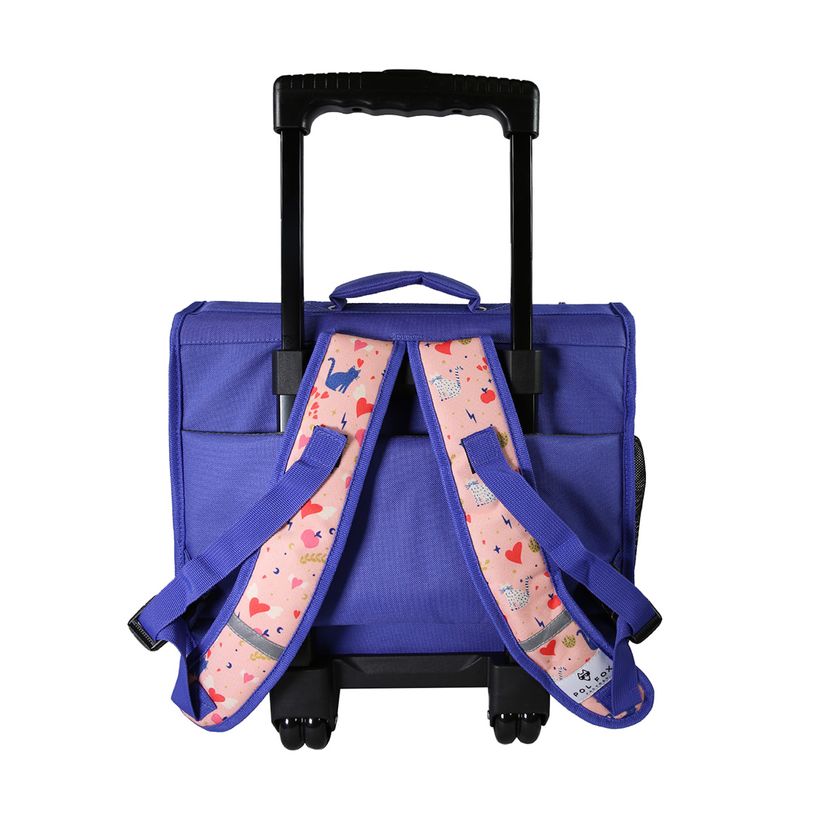 3663842008701-Cartable a roulettes 38  cm Dream- 2 compartiments- rose-  Pol Fox-P_405225976_6-5