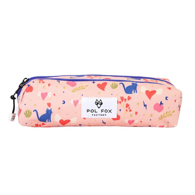 3663842008749-Trousse rectangulaire  Dream- 2 compartiments- rose- Pol Fox-P_405225978_1-0