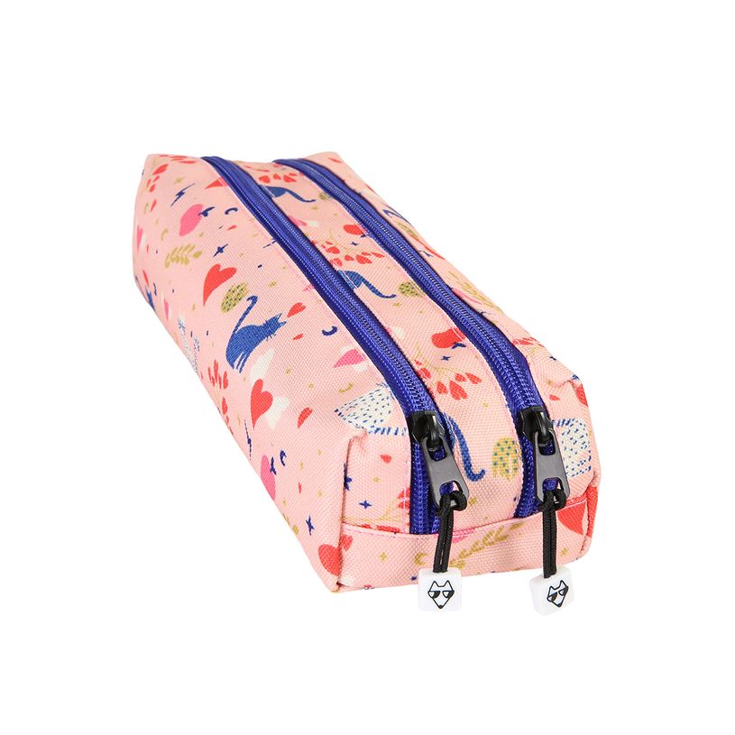 3663842008749-Trousse rectangulaire  Dream- 2 compartiments- rose- Pol Fox-P_405225978_2-1