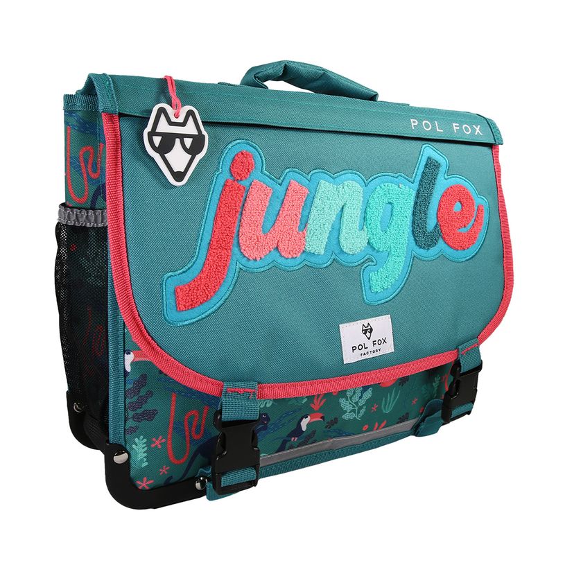 3663842008763-Cartable 41 cm Jungle- 2 compartiments- vert- Pol Fox-P_405225980_3-2