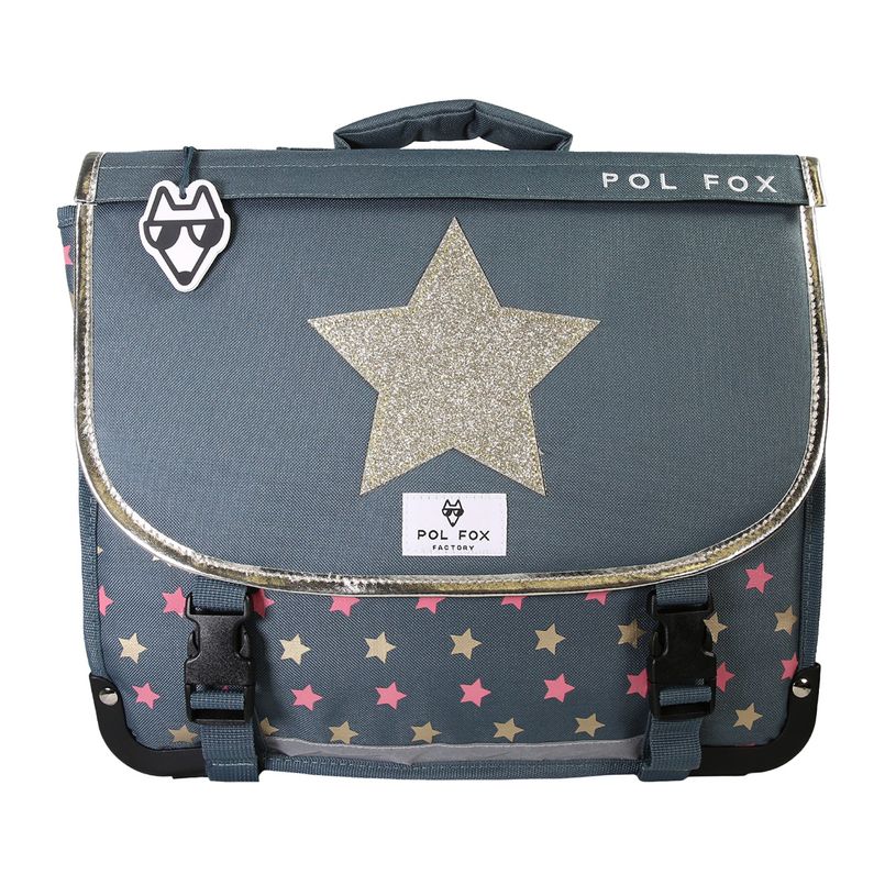 3663842008961-Cartable 38 cm Wonder Fox- 2 compartiments- gris-  Pol Fox-P_405225990_4-3