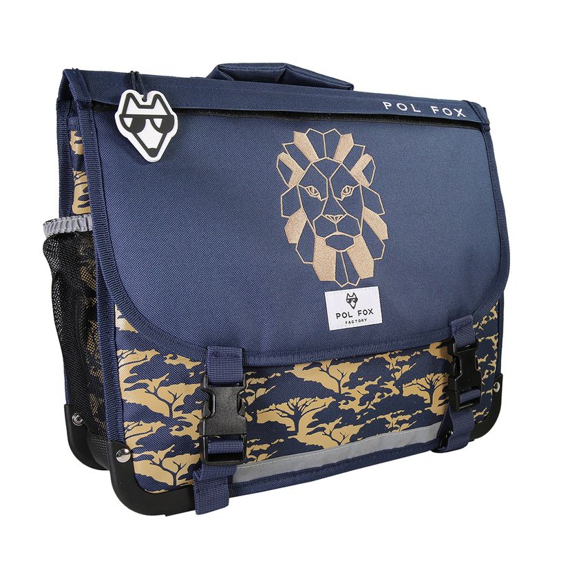3663842009012-Cartable 38 cm Lion- 2 compartiments- marine-  Pol Fox-P_405225994_3-2