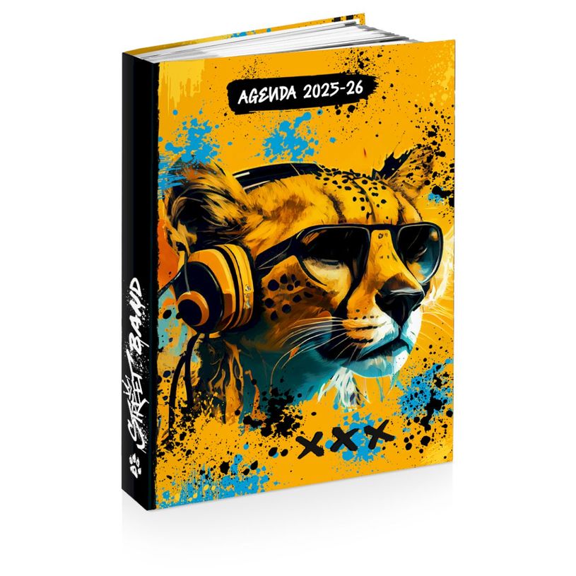 3661507055046-Agenda rembordé Humanimals Street - 1 jour par page - 12x17 cm - 3 décors assortis - Kid'Abord--1