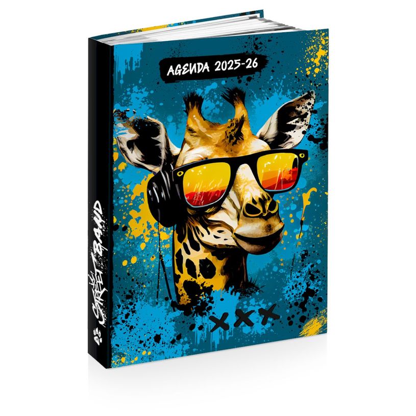 3661507055046-Agenda rembordé Humanimals Street - 1 jour par page - 12x17 cm - 3 décors assortis - Kid'Abord--2