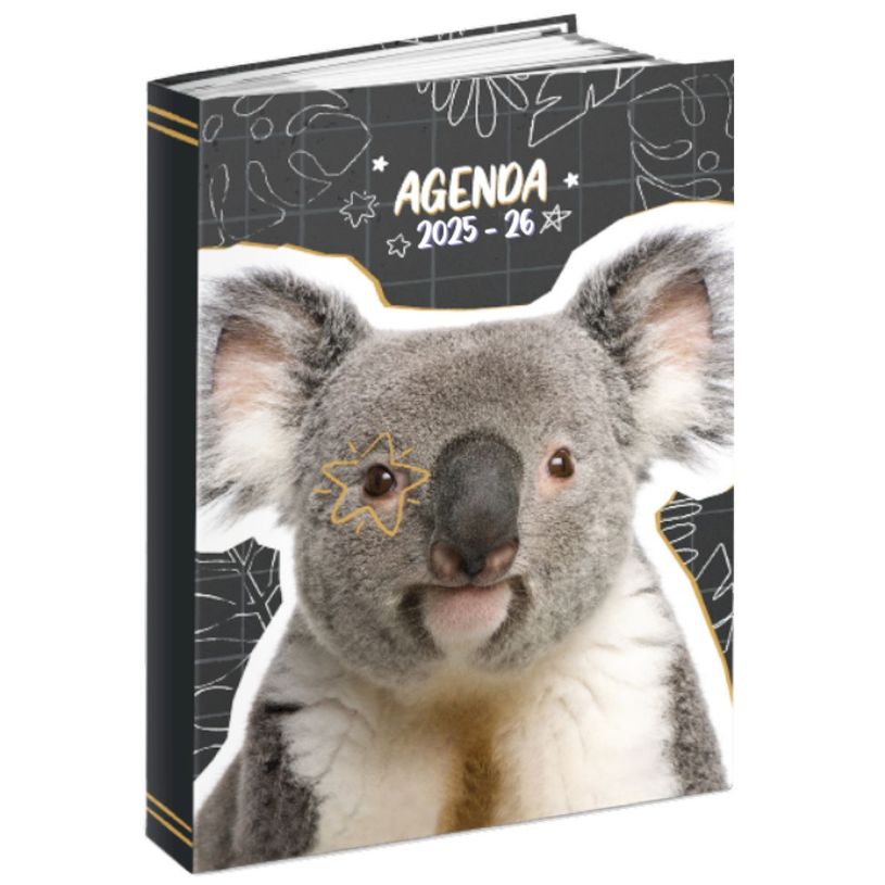 3661507015286-Agenda rembordé Funny Animals - 1 jour par page - 12x17 cm - 3 décors assortis - Kid'Abord--0