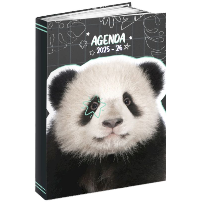 3661507015286-Agenda rembordé Funny Animals - 1 jour par page - 12x17 cm - 3 décors assortis - Kid'Abord--1
