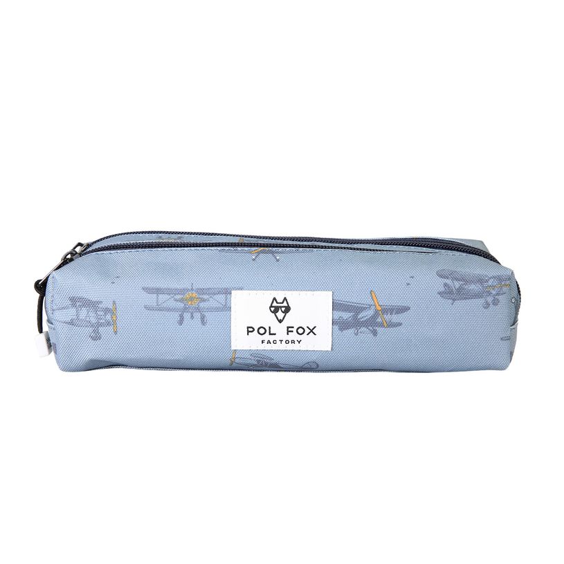 3663842009098-Trousse rectangulaire  Airplane- 2 compartiments- bleu- Pol Fox-P_405226001_1-0