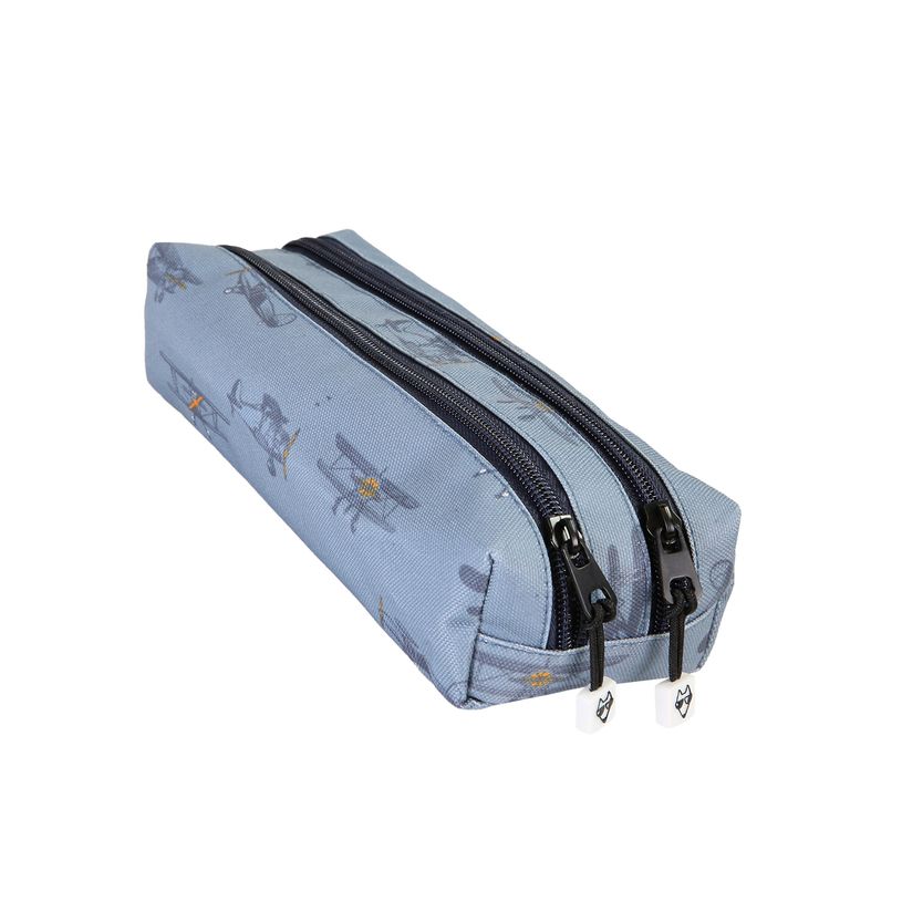 3663842009098-Trousse rectangulaire  Airplane- 2 compartiments- bleu- Pol Fox-P_405226001_2-1