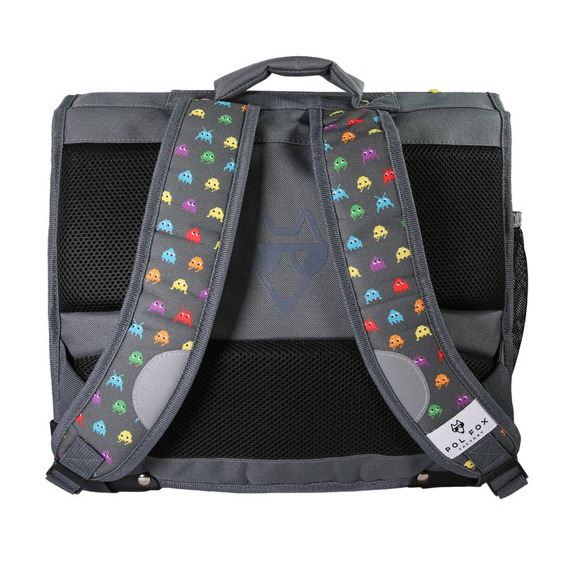 3663842009166-Cartable 38 cm Space Invader- 2 compartiments- gris- Pol Fox-P_405226006_6-5