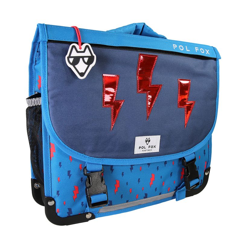3663842009302-Cartable 35 cm Wonder Fox- 2 compartiments- bleu-  Pol Fox-P_405226010_3-2