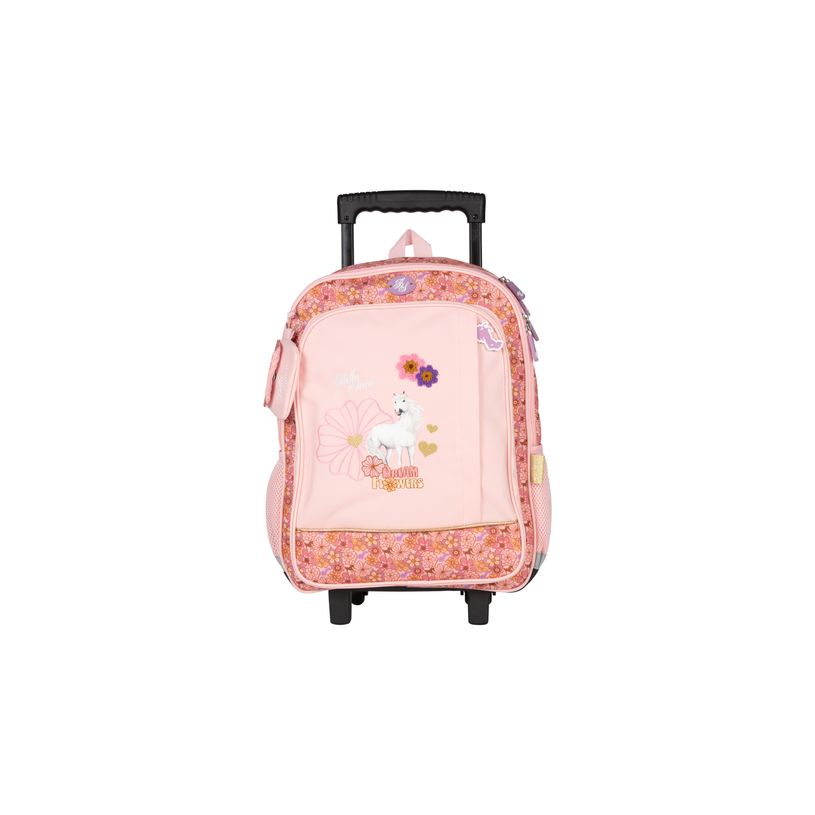 3661507562124-Sac à dos à roulettes BELLA SARA DREAM FLOWERS-2 compartiments- rose- Kid'Abord-P_405226014_1-0