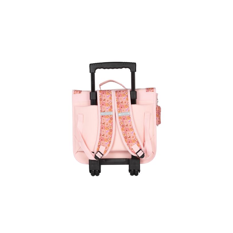 3661507564128-Cartable à roulettes BELLA SARA DREAM FLOWERS-2 compartiments- rose- Kid'Abord-P_405226016_3-2