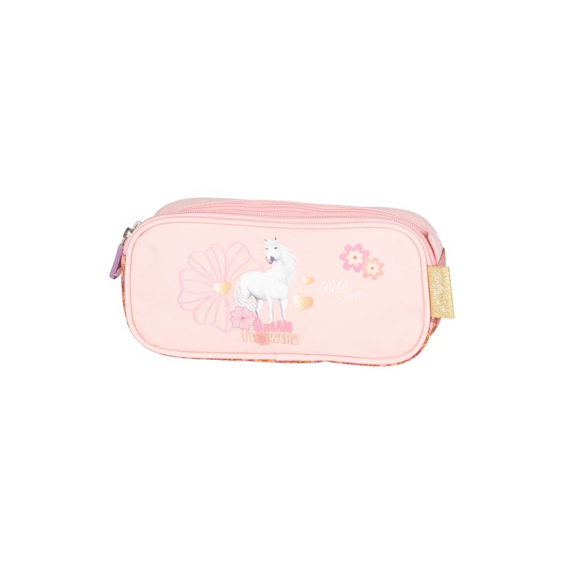 3661507567129-Trousse 2 compartiments BELLA SARA DREAM FLOWERS- rose- Kid'Abord-P_405226017_1-0